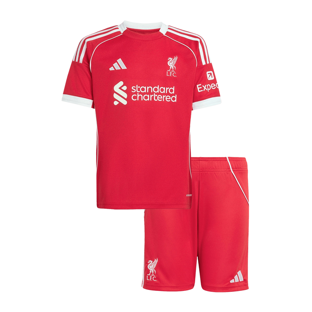 Liverpool Home Kids Soccer Jerseys Kit 2025/26