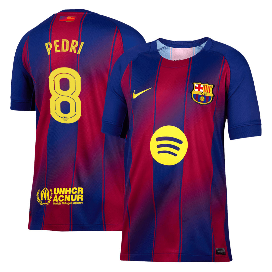 PEDRI #8 Barcelona Home Soccer Jersey 2025/26 -UCL