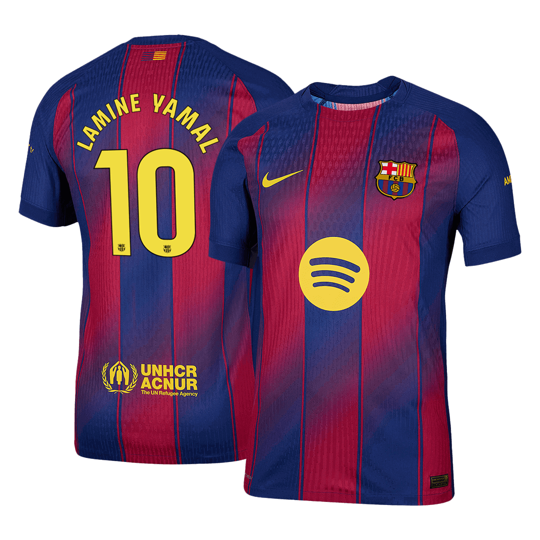 LAMINE YAMAL #10 Barcelona Home Authentic Soccer Jersey 2025/26