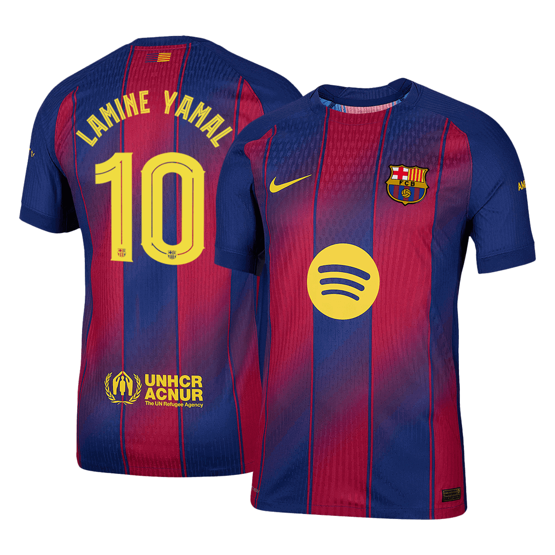 LAMINE YAMAL #10 Barcelona Home Authentic Soccer Jersey 2025/26 - UCL