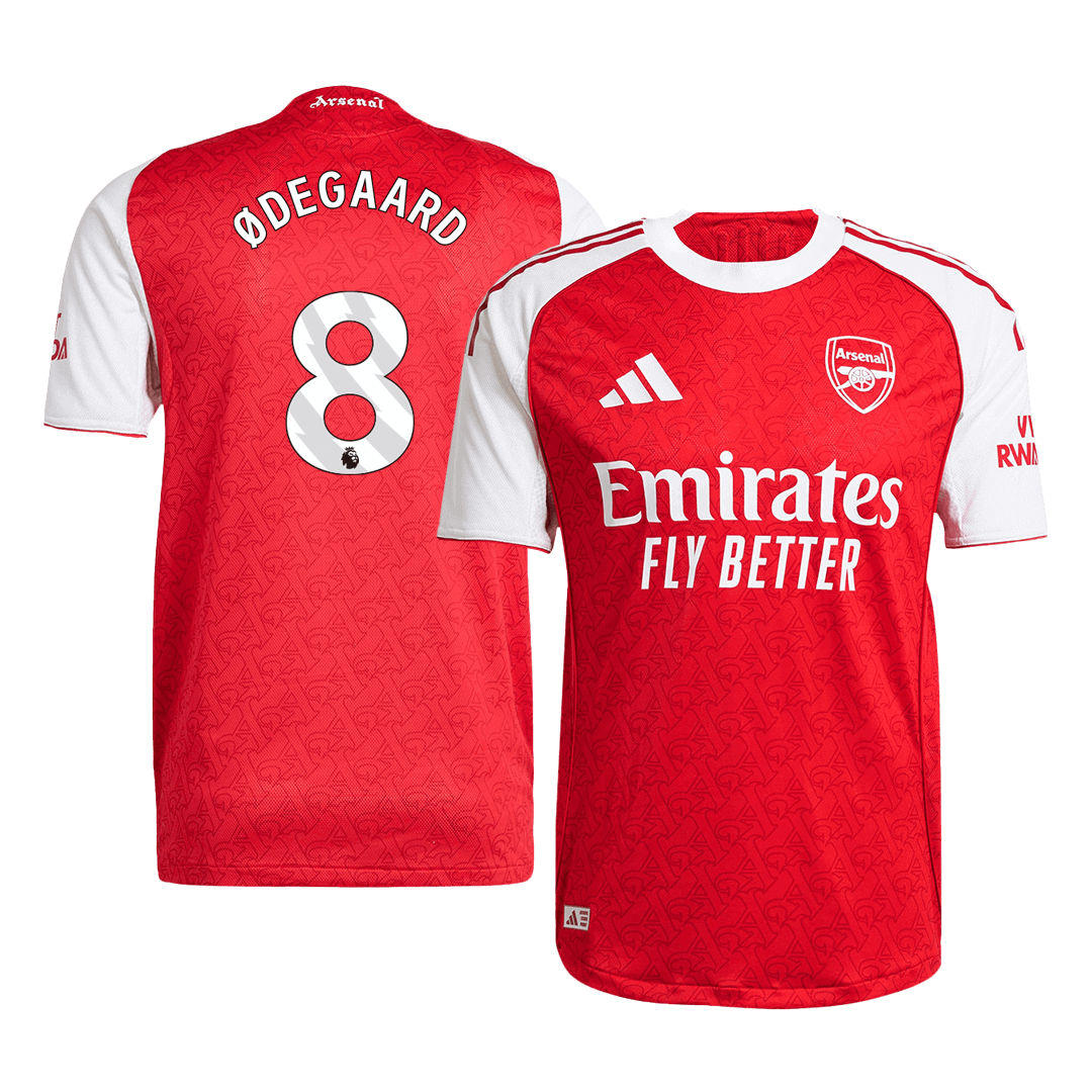 ØDEGAARD #8 Arsenal Home Authentic Soccer Jersey 2025/26