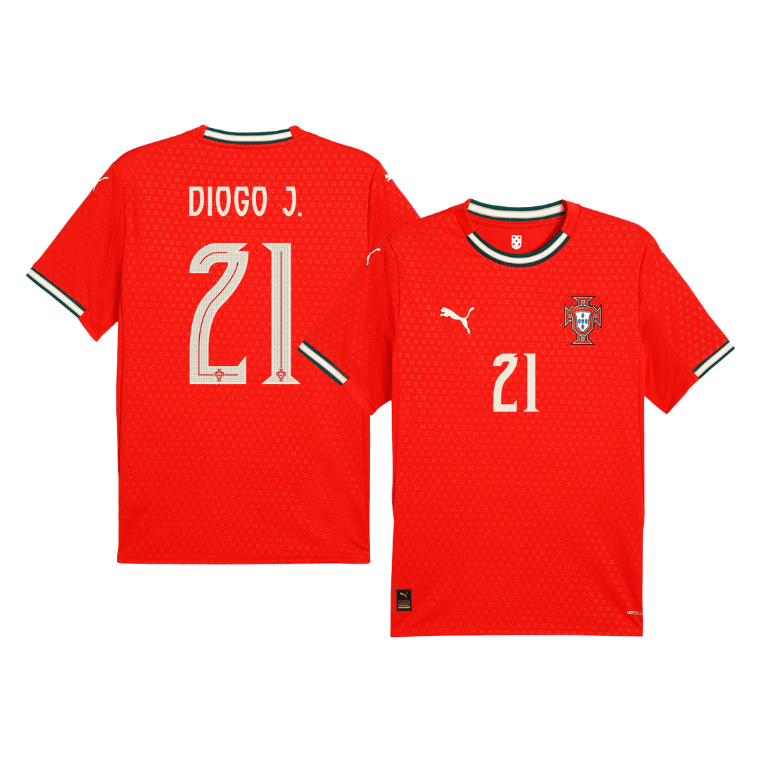 DIOGO J. #21 Portugal Home Soccer Jersey 2025