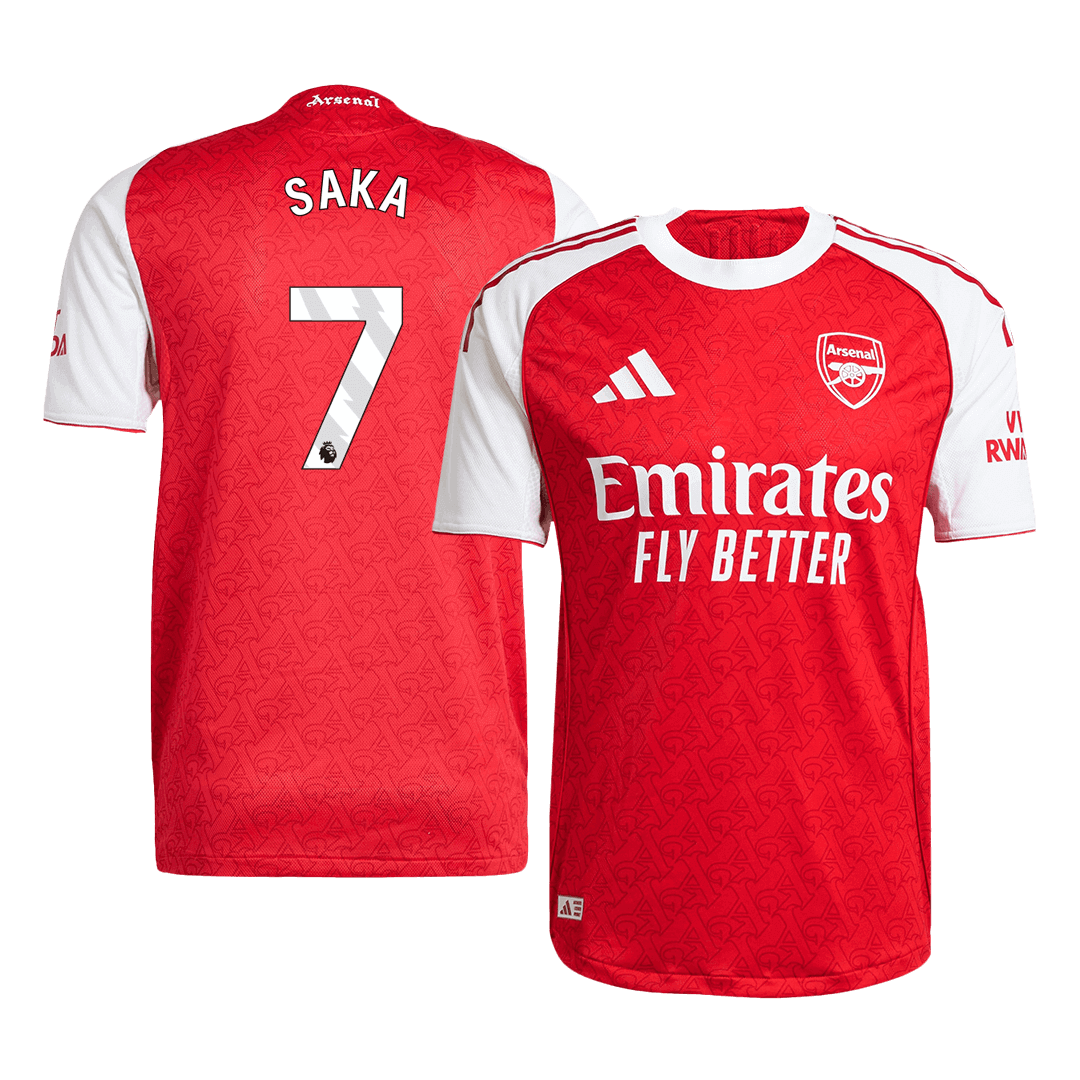 SAKA #7 Arsenal Home Authentic Soccer Jersey 2025/26