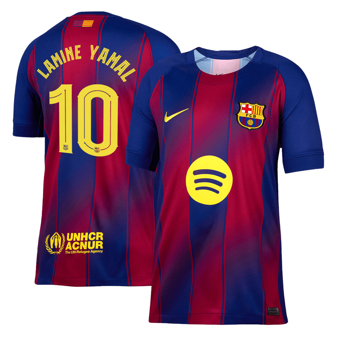 LAMINE YAMAL #10 Barcelona Home Soccer Jersey 2025/26 -UCL