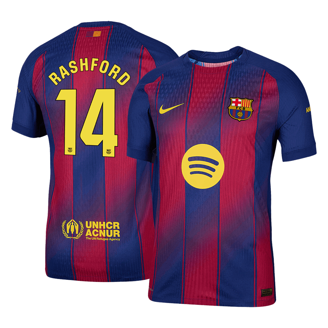 RASHFORD #14 Barcelona Home Authentic Soccer Jersey 2025/26