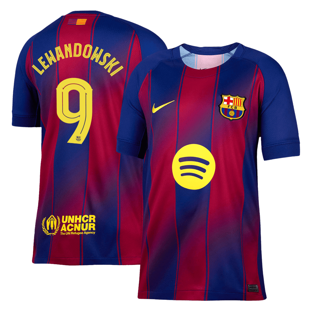 LEWANDOWSKI #9 Barcelona Home Soccer Jersey 2025/26 -UCL