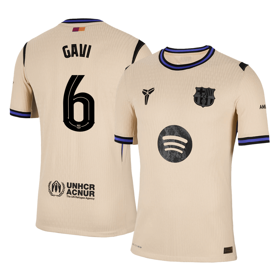 GAVI #6 Barcelona Away Authentic Soccer Jersey 2025/26 - UCL