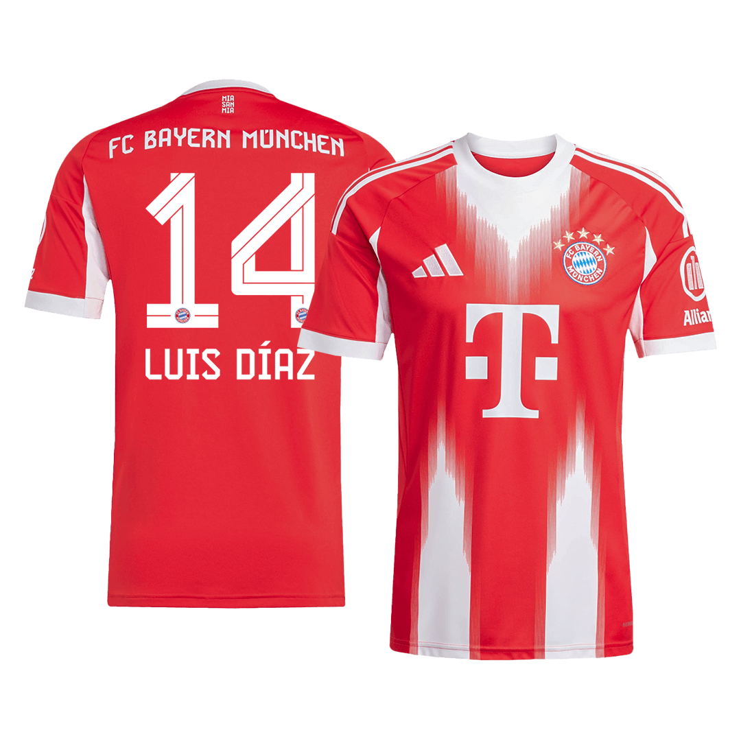 LUIS DÍAZ #14 Bayern Munich Home Soccer Jersey 2025/26
