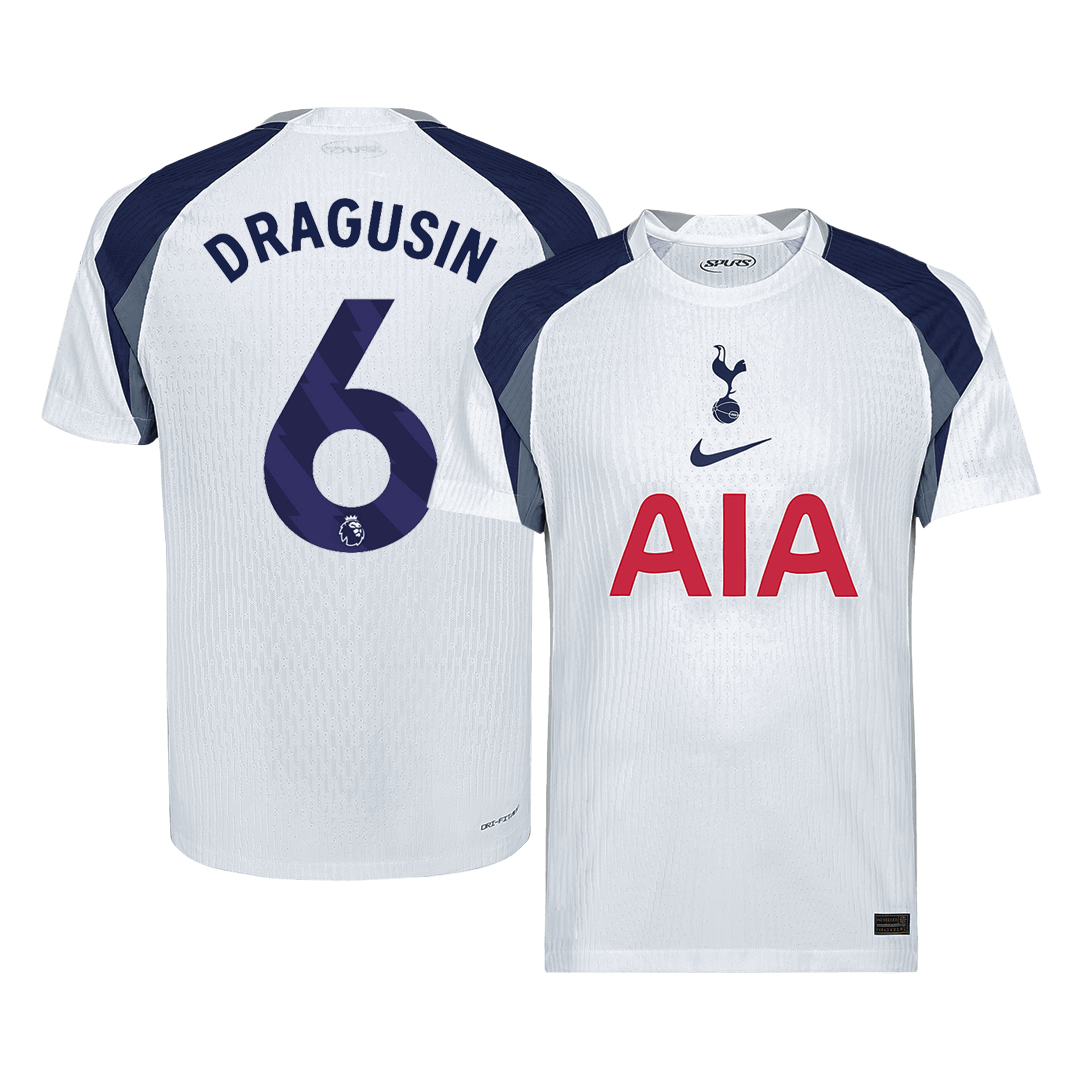 DRAGUSIN #6 Tottenham Hotspur Home Authentic Soccer Jersey 2025/26