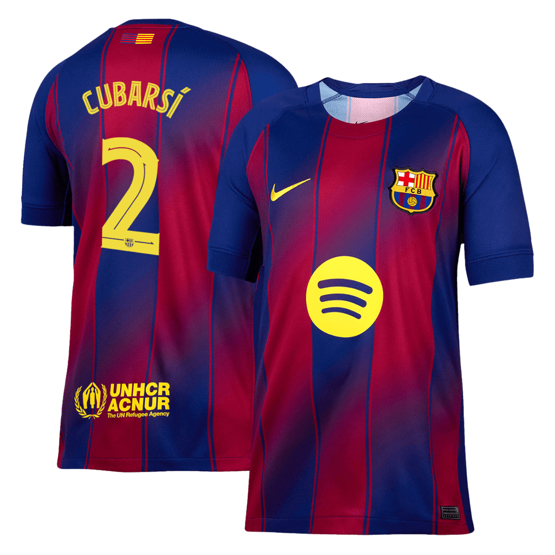 CUBARSÍ #2 Barcelona Home Soccer Jersey 2025/26 -UCL